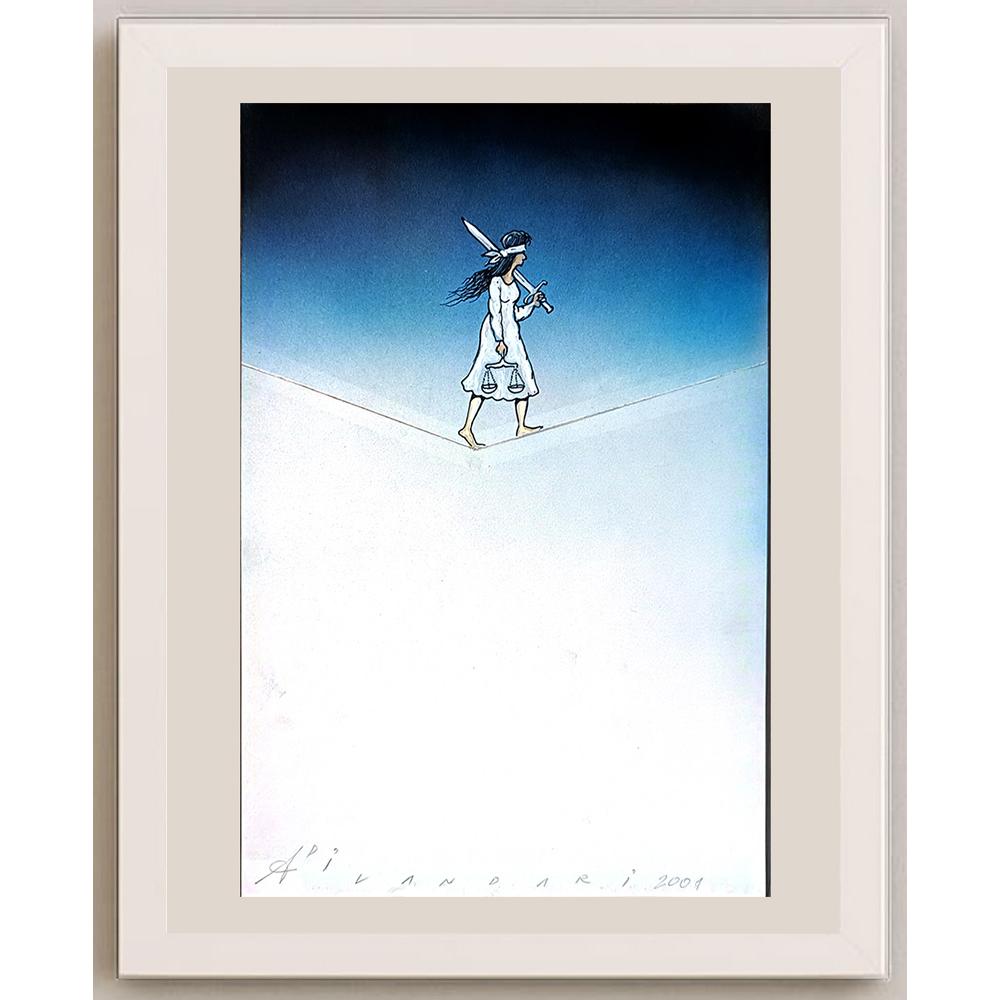 Ali Divandari 29x21cm Orijinal Karikatür BOD04353