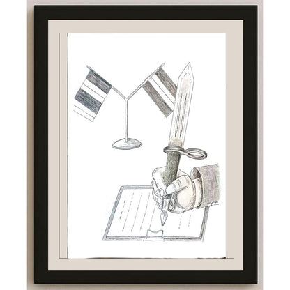 Gaoweixi Jian She 29x21cm Orijinal Karikatür BOD04354