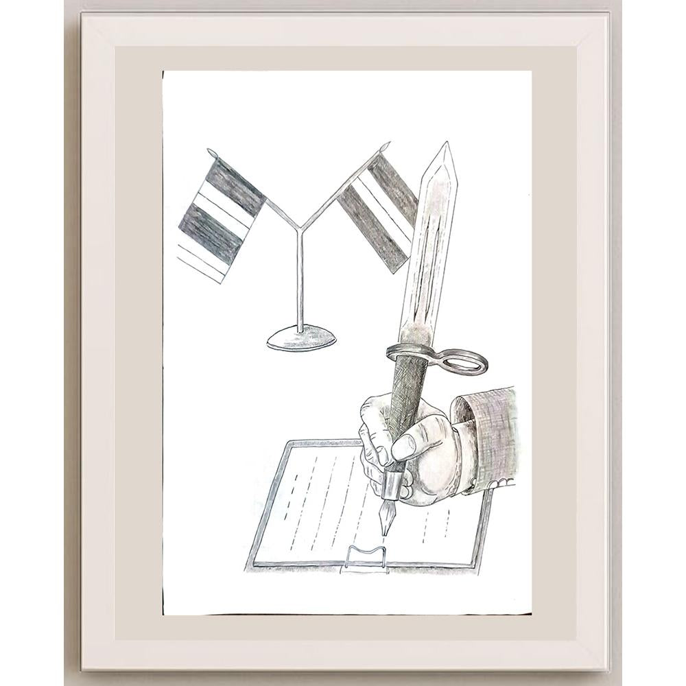 Gaoweixi Jian She 29x21cm Orijinal Karikatür BOD04354