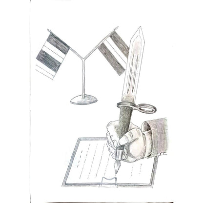 Gaoweixi Jian She 29x21cm Orijinal Karikatür BOD04354