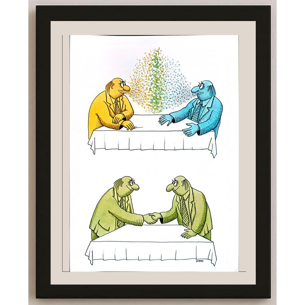 Roman Kubec 29x21cm Orijinal Karikatür BOD04361