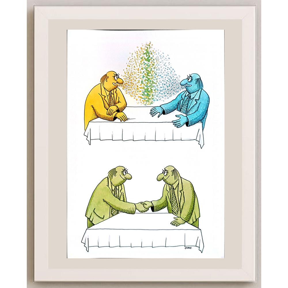 Roman Kubec 29x21cm Orijinal Karikatür BOD04361