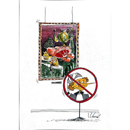 Valery Momot 29x21cm Orijinal Karikatür BOD04362