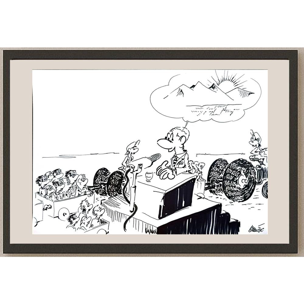 Branko Prehuzic 29x21cm Orijinal Karikatür BOD04365