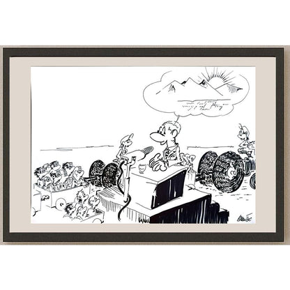 Branko Prehuzic 29x21cm Orijinal Karikatür BOD04365