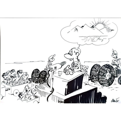 Branko Prehuzic 29x21cm Orijinal Karikatür BOD04365