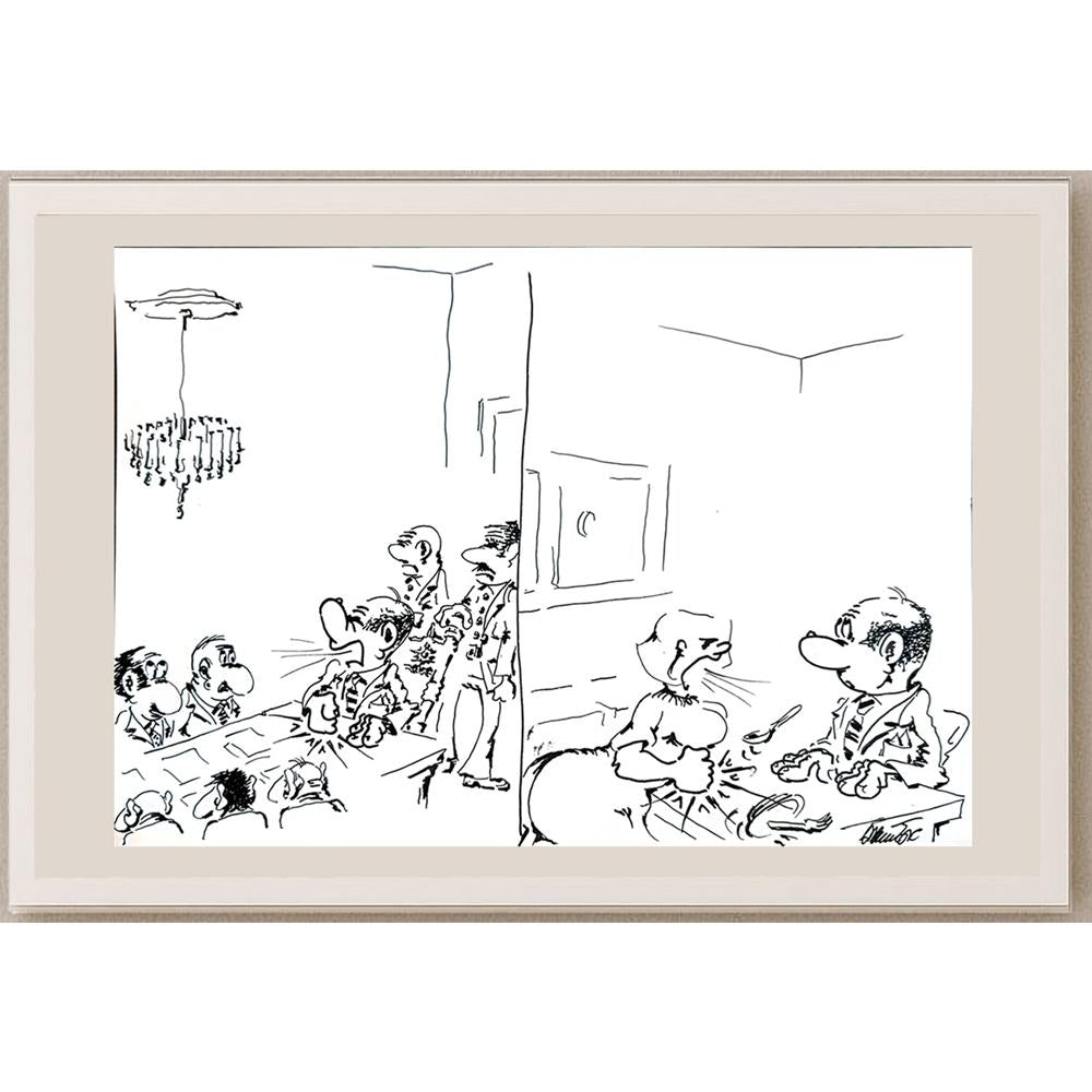 Branko Prehuzic 29x21cm Orijinal Karikatür BOD04366