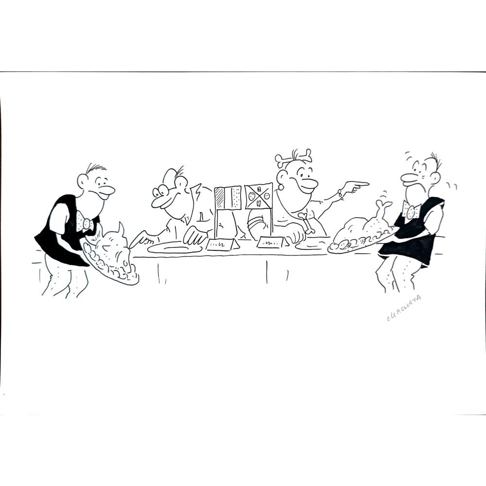 Radek Machata 29x21cm Orijinal Karikatür BOD04373