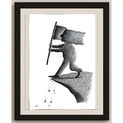 Masoud Ziaei Zardkhashosei 29x21cm Orijinal Karikatür BOD04374