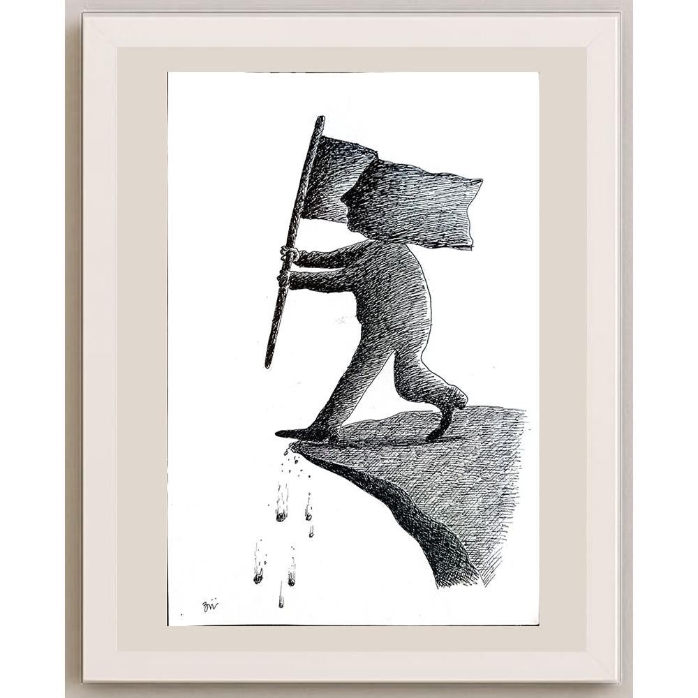 Masoud Ziaei Zardkhashosei 29x21cm Orijinal Karikatür BOD04374
