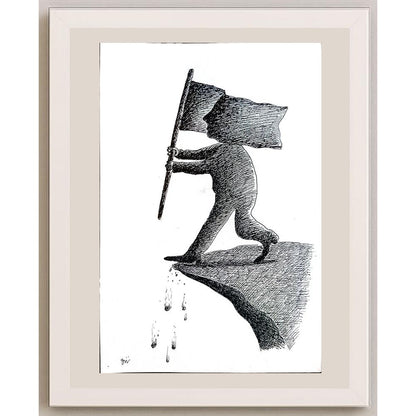 Masoud Ziaei Zardkhashosei 29x21cm Orijinal Karikatür BOD04374