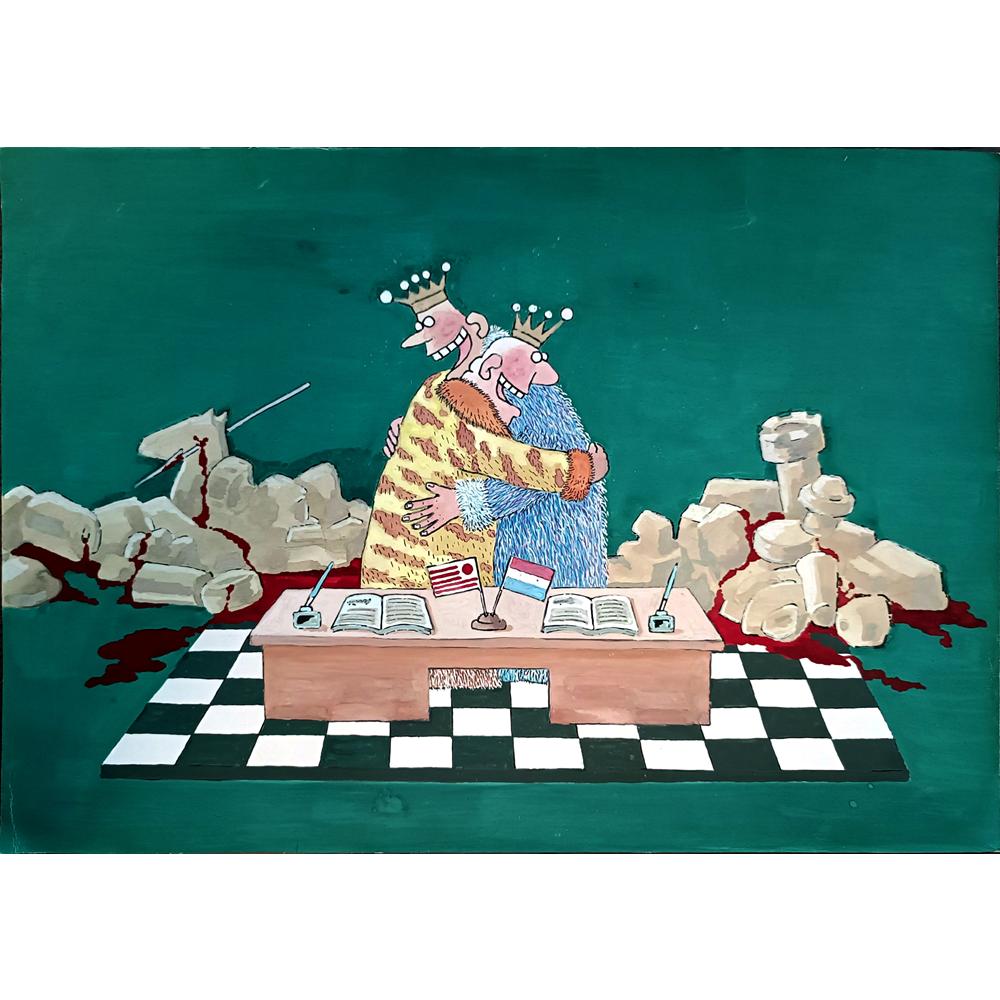 Zhang Hong Lin 29x21cm Orijinal Karikatür BOD04377
