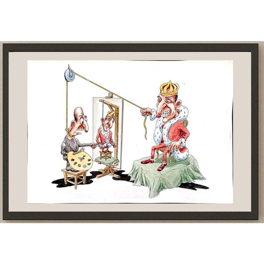 Romanov Vladimir 43x30cm Orijinal Karikatür BOD04380