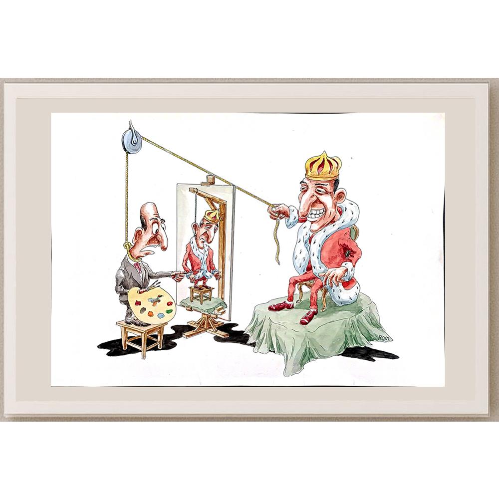Romanov Vladimir 43x30cm Orijinal Karikatür BOD04380