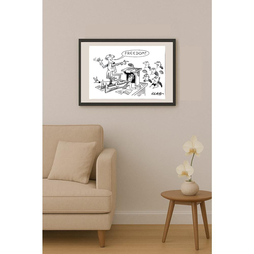 Alexsandar Klas 35x25cm Orijinal Karikatür BOD04381