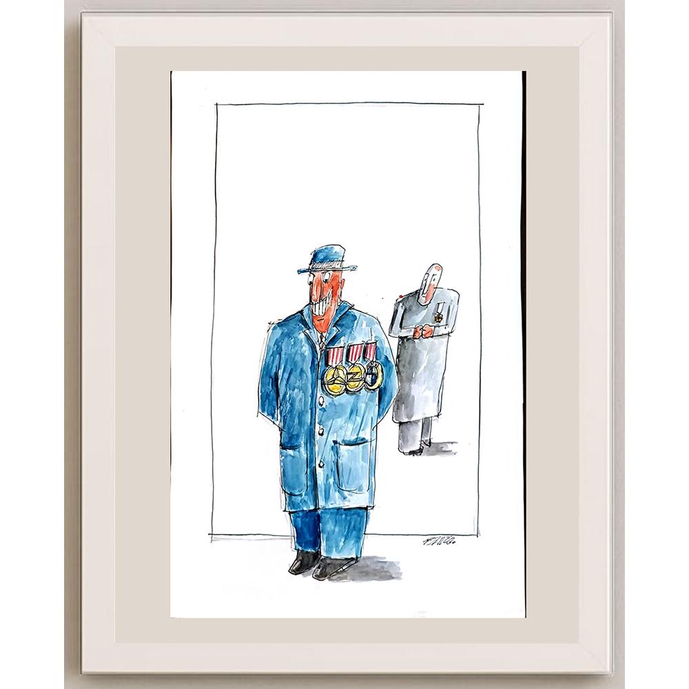 Milos Panig Pango 43x26cm Orijinal Karikatür BOD04382