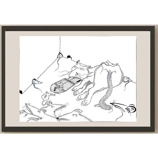 Davar Najafi 43x30cm Orijinal Karikatür BOD04390