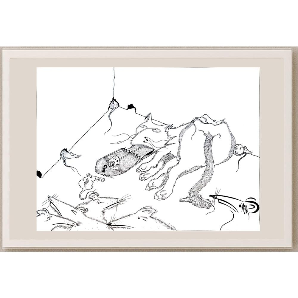 Davar Najafi 43x30cm Orijinal Karikatür BOD04390