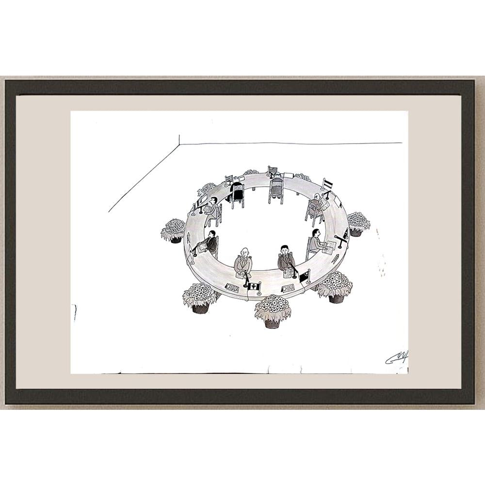Zhang Jun 35x25cm Orijinal Karikatür BOD04391