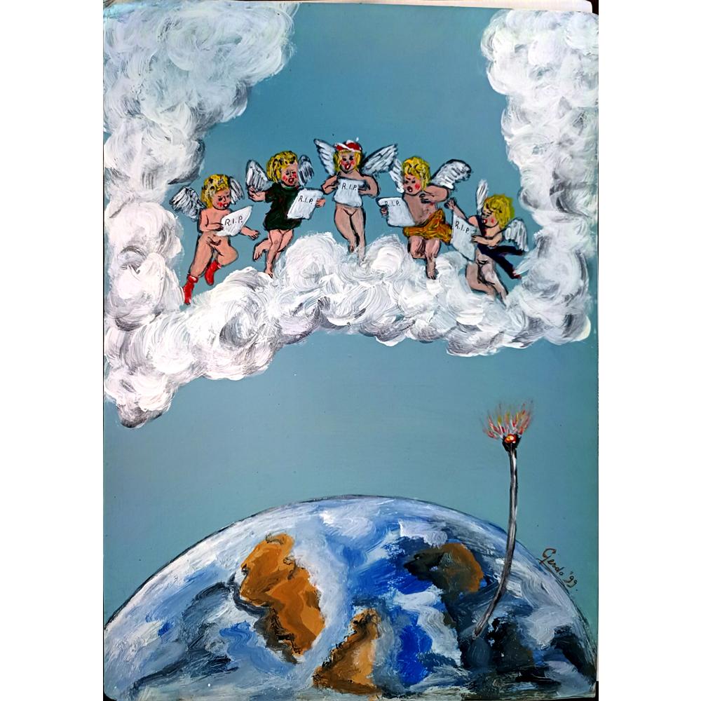 Gerda De Jong 43x30cm Orijinal Karikatür BOD04396
