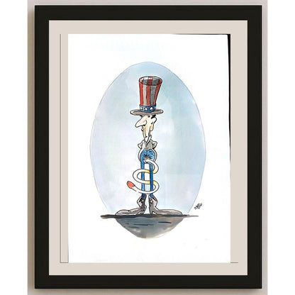 Nikola Otas 35x25cm Orijinal Karikatür BOD04398