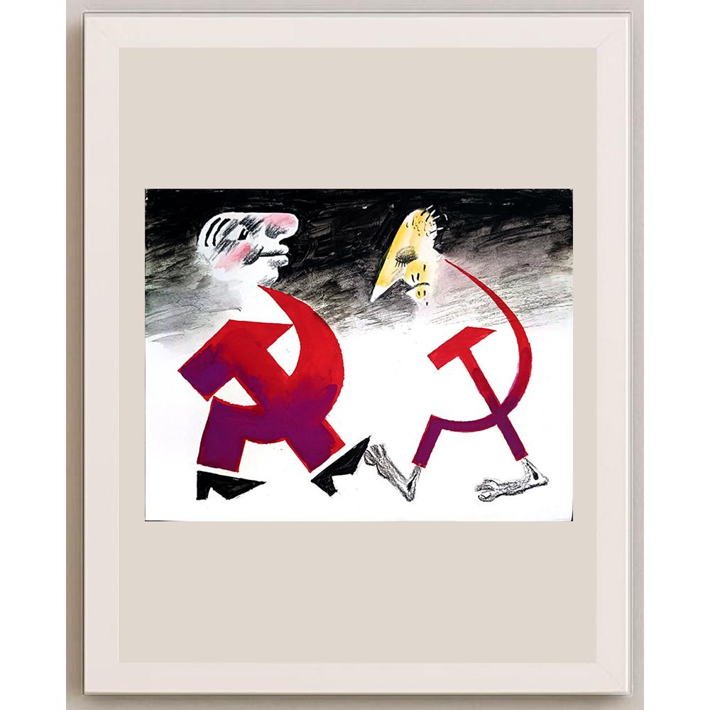 Stojan Dechev 35x25cm Orijinal Karikatür BOD04399
