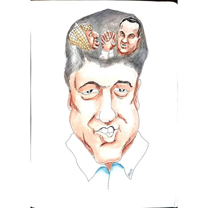 Romanov Vladimir 43x30cm Orijinal Karikatür BOD04403