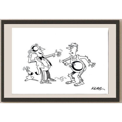 Alexsandar Klas 35x25cm Orijinal Karikatür BOD04415