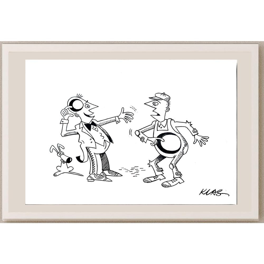 Alexsandar Klas 35x25cm Orijinal Karikatür BOD04415