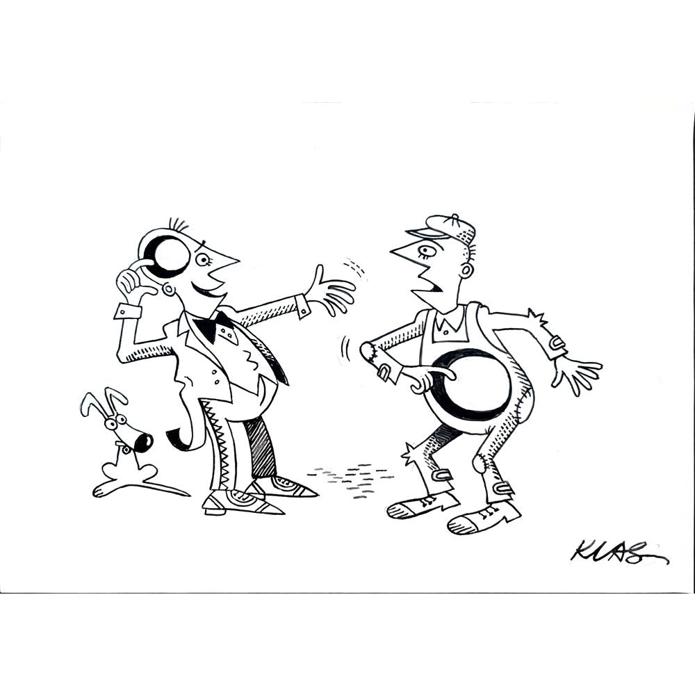 Alexsandar Klas 35x25cm Orijinal Karikatür BOD04415