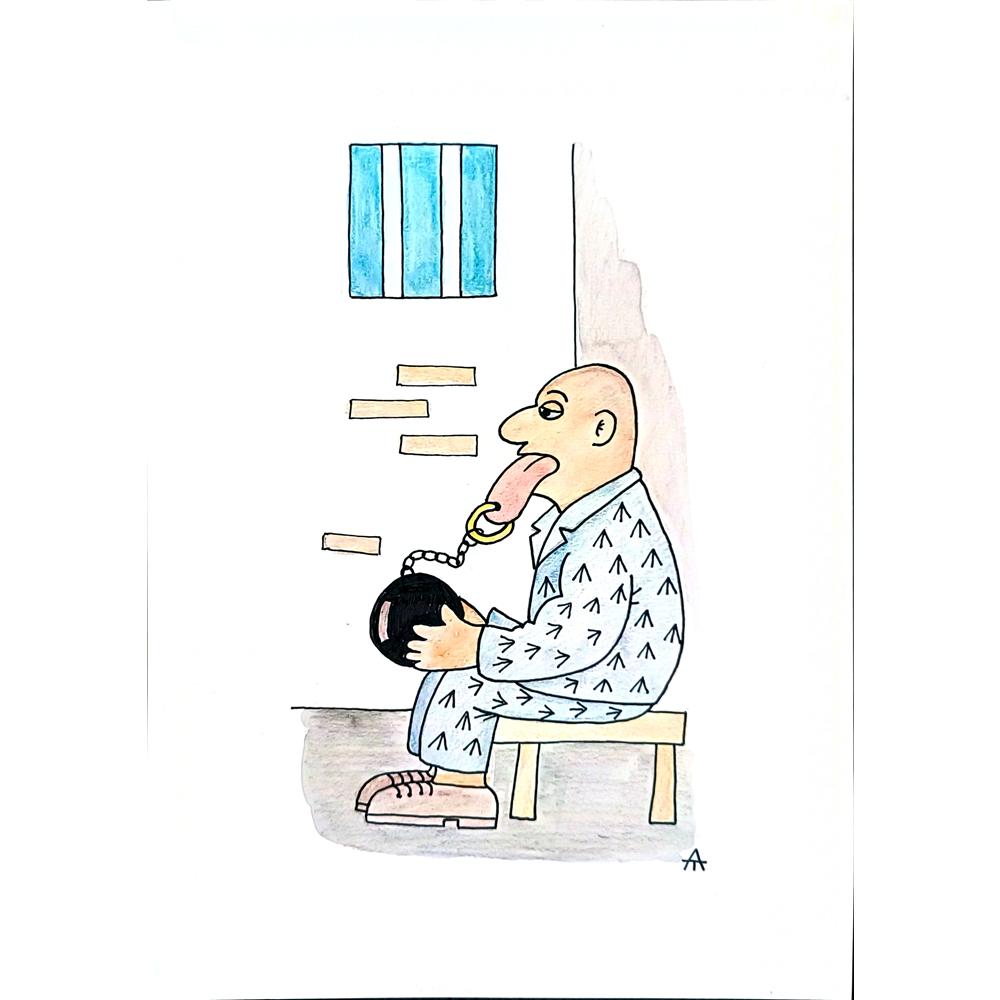 Alexei Talimonov 29x21cm Orijinal Karikatür BOD04416