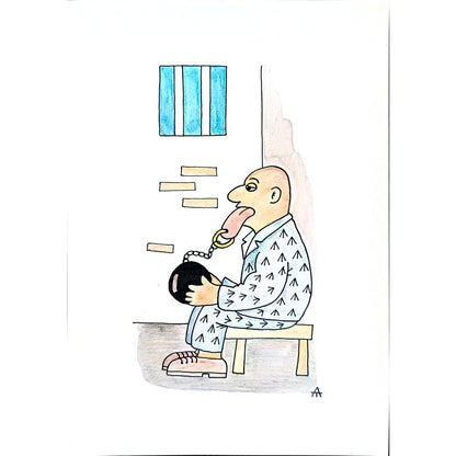 Alexei Talimonov 29x21cm Orijinal Karikatür BOD04416