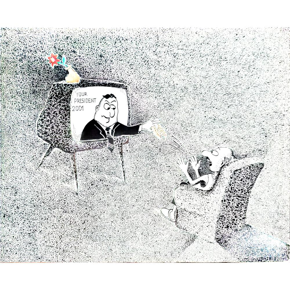Zdravko Beshendgiev 38x31cm Orijinal Karikatür BOD04421
