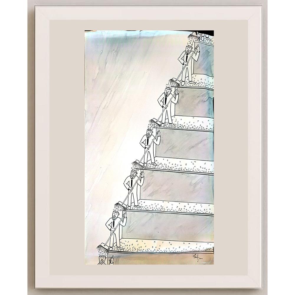 Bossens Philippe 43x25cm Orijinal Karikatür BOD04422