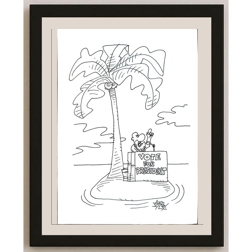 Juan Francisco Villarruel 33x24cm Orijinal Karikatür BOD04424