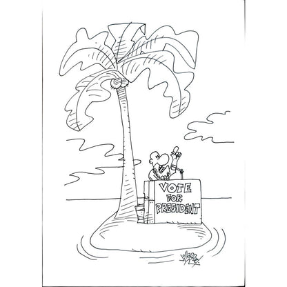 Juan Francisco Villarruel 33x24cm Orijinal Karikatür BOD04424