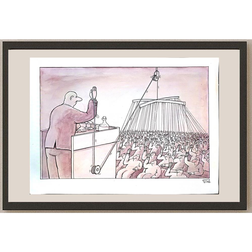 Pyotr Kulinich 38x29cm Orijinal Karikatür BOD04428