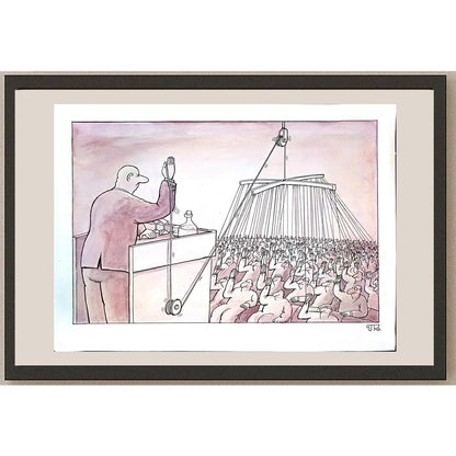 Pyotr Kulinich 38x29cm Orijinal Karikatür BOD04428