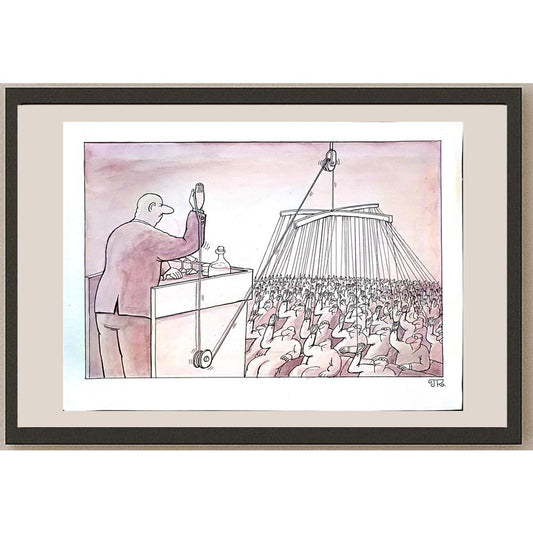 Pyotr Kulinich 38x29cm Orijinal Karikatür BOD04428