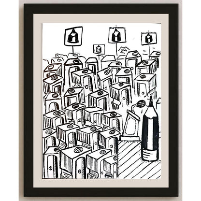 Mileta Miloradovic 29x21cm Orijinal Karikatür BOD04431