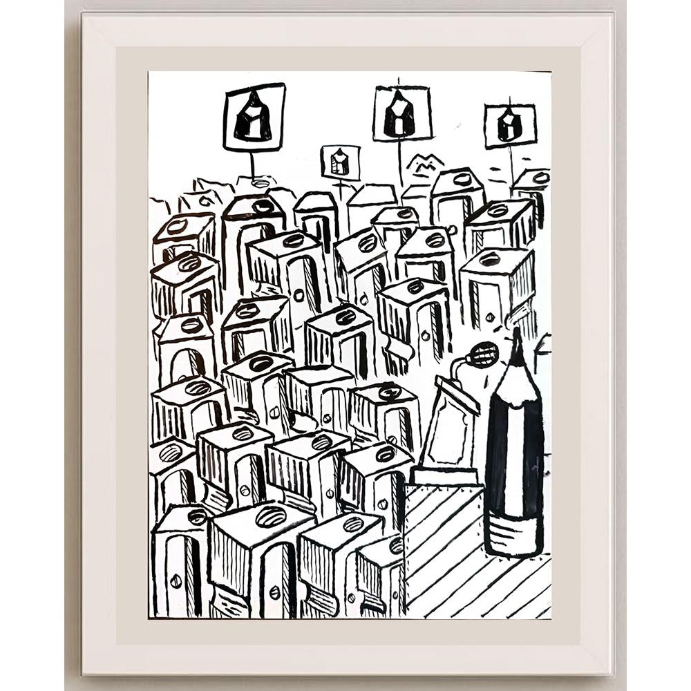 Mileta Miloradovic 29x21cm Orijinal Karikatür BOD04431
