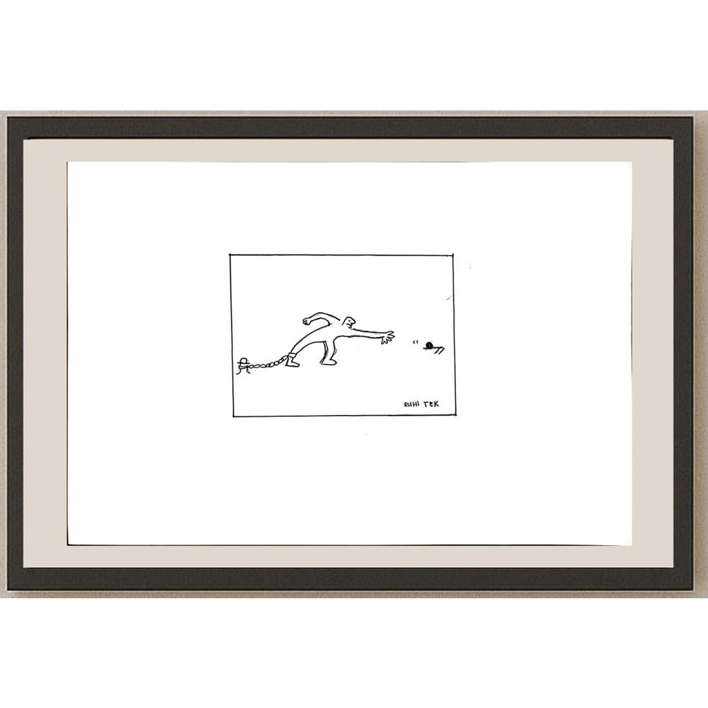 Ruhi Tek 29x21cm Orijinal Karikatür BOD04439