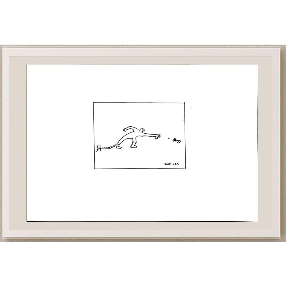 Ruhi Tek 29x21cm Orijinal Karikatür BOD04439