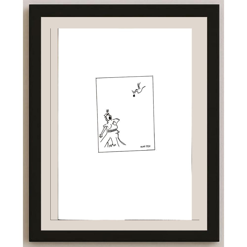 Ruhi Tek 29x21cm Orijinal Karikatür BOD04441