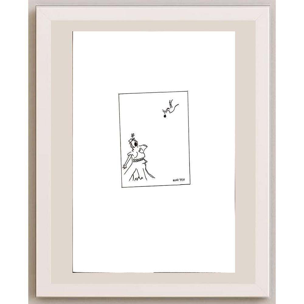 Ruhi Tek 29x21cm Orijinal Karikatür BOD04441