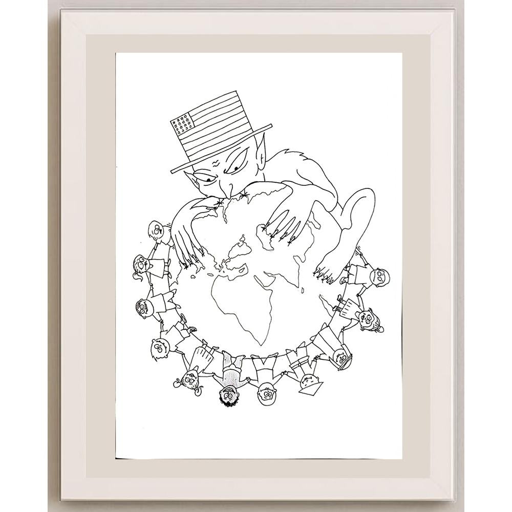 Kamile Tuncay 29x21cm Orijinal Karikatür BOD04443