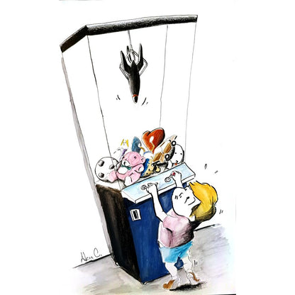 Akın Candemir 38x23cm Orijinal Karikatür BOD04450