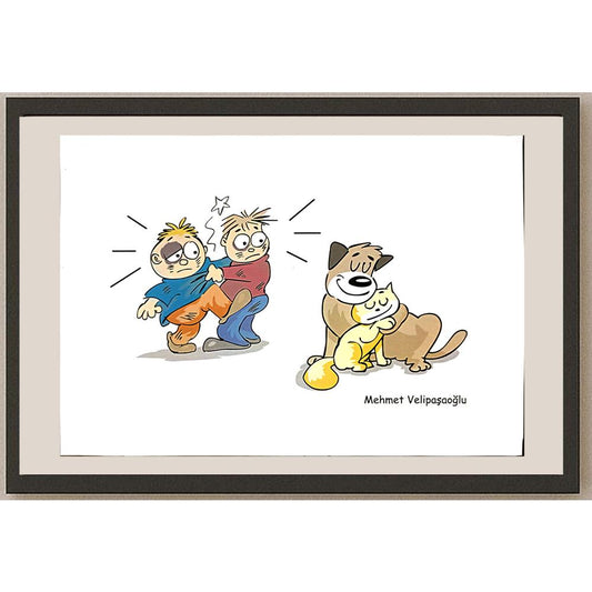Mehmet Velipaşaoğlu 29x21cm Orijinal Karikatür BOD04460