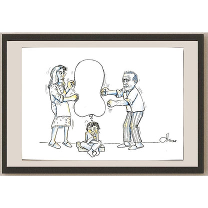 Orhan Zafer 29x21cm Orijinal Karikatür BOD04461