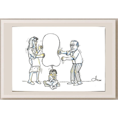Orhan Zafer 29x21cm Orijinal Karikatür BOD04461